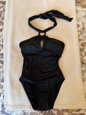 Lauren Ralph Lauren Black Halter Swimsuit